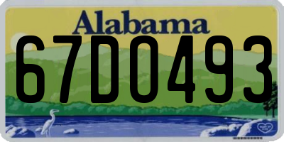 AL license plate 67DO493