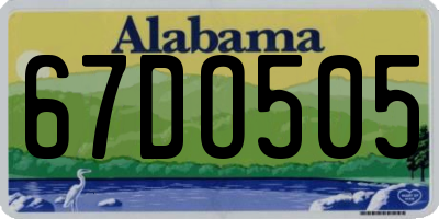 AL license plate 67DO505