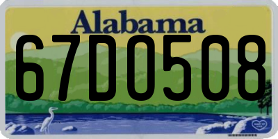 AL license plate 67DO508
