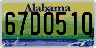 AL license plate 67DO510