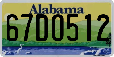 AL license plate 67DO512