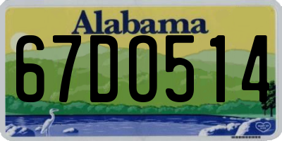 AL license plate 67DO514