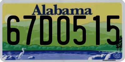 AL license plate 67DO515