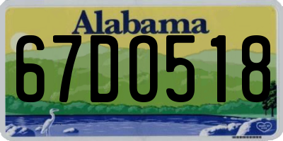 AL license plate 67DO518
