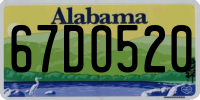 AL license plate 67DO520