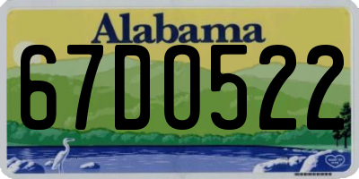 AL license plate 67DO522