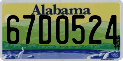 AL license plate 67DO524