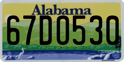 AL license plate 67DO530