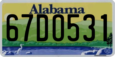 AL license plate 67DO531