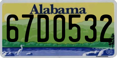 AL license plate 67DO532