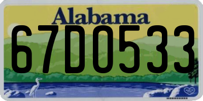 AL license plate 67DO533
