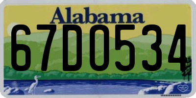 AL license plate 67DO534