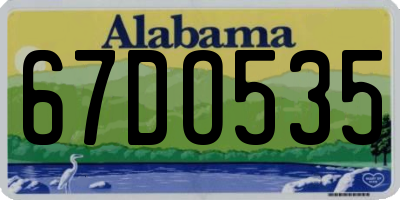 AL license plate 67DO535