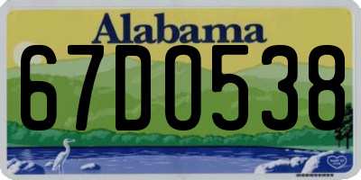 AL license plate 67DO538