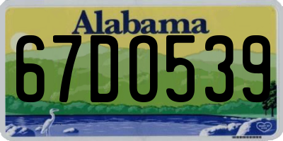 AL license plate 67DO539