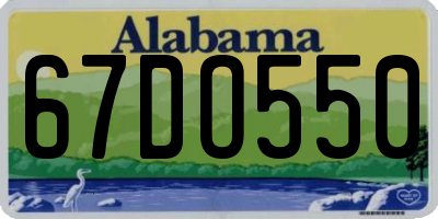 AL license plate 67DO550