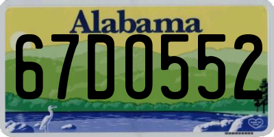 AL license plate 67DO552