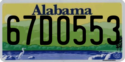 AL license plate 67DO553