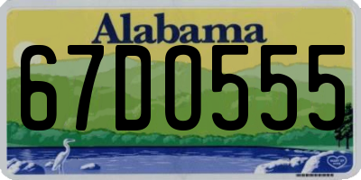 AL license plate 67DO555