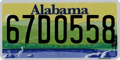 AL license plate 67DO558