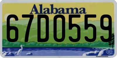 AL license plate 67DO559
