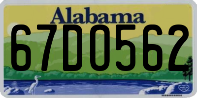 AL license plate 67DO562