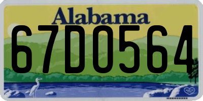 AL license plate 67DO564