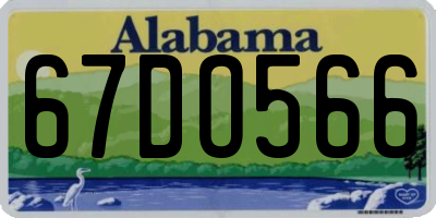 AL license plate 67DO566