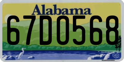 AL license plate 67DO568