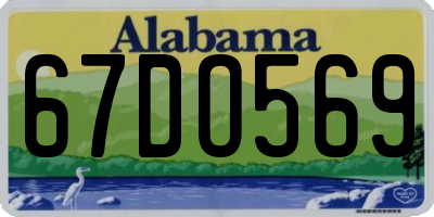 AL license plate 67DO569