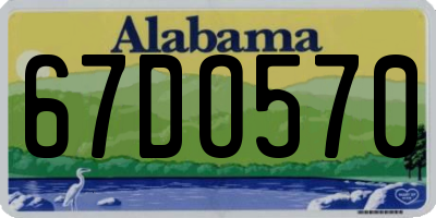 AL license plate 67DO570