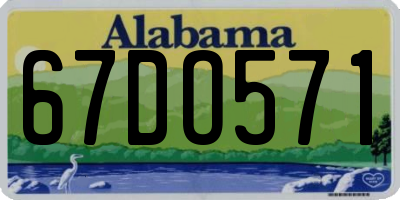 AL license plate 67DO571