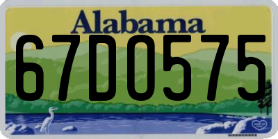 AL license plate 67DO575