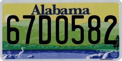 AL license plate 67DO582