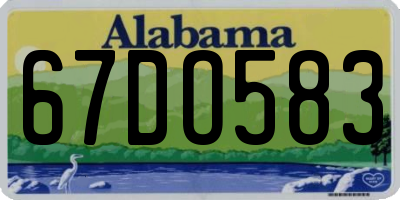 AL license plate 67DO583