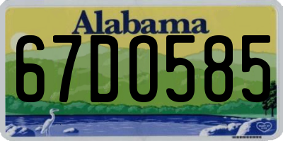 AL license plate 67DO585