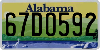 AL license plate 67DO592