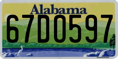 AL license plate 67DO597