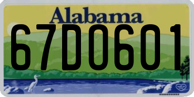AL license plate 67DO601