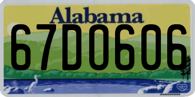 AL license plate 67DO606