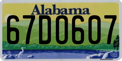 AL license plate 67DO607