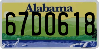 AL license plate 67DO618