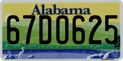AL license plate 67DO625