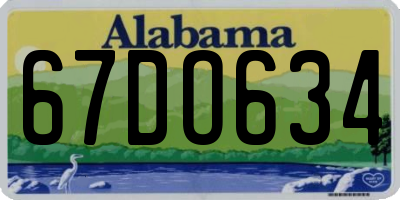 AL license plate 67DO634