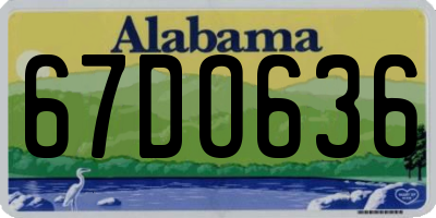 AL license plate 67DO636