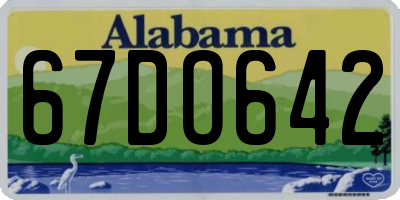 AL license plate 67DO642