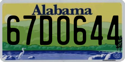 AL license plate 67DO644