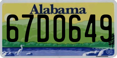 AL license plate 67DO649