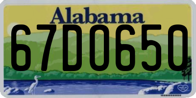 AL license plate 67DO650