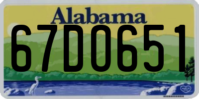 AL license plate 67DO651